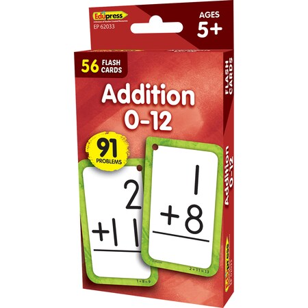 Edupress Additon 0-12 Flash Cards TCR62033